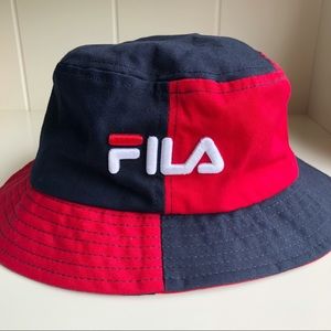 Fila Blue & Red Bucket Hat Size L/XL